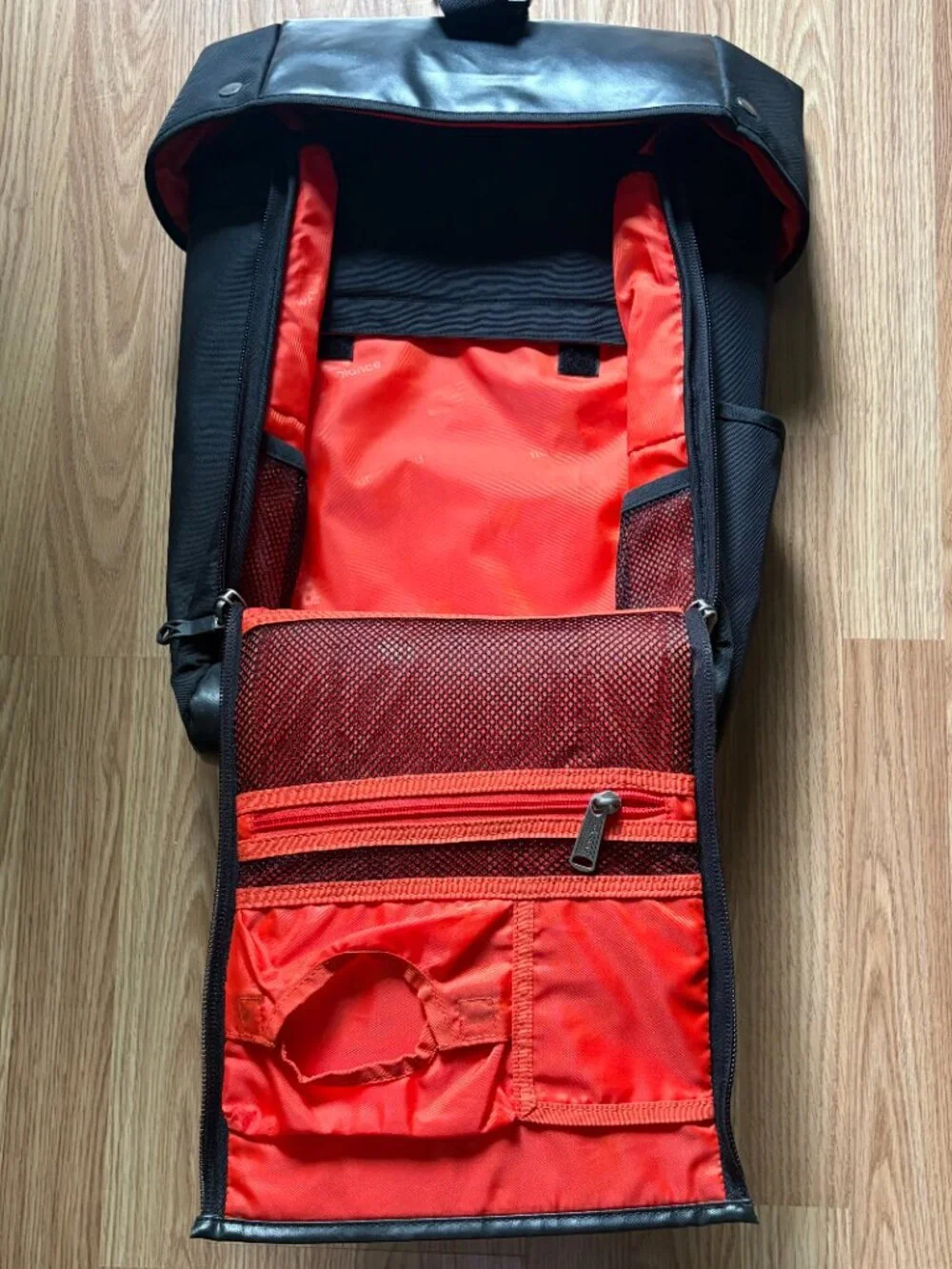 New Balance Flight Bag Fold-Top Roll-Top Backpack Black 24L
